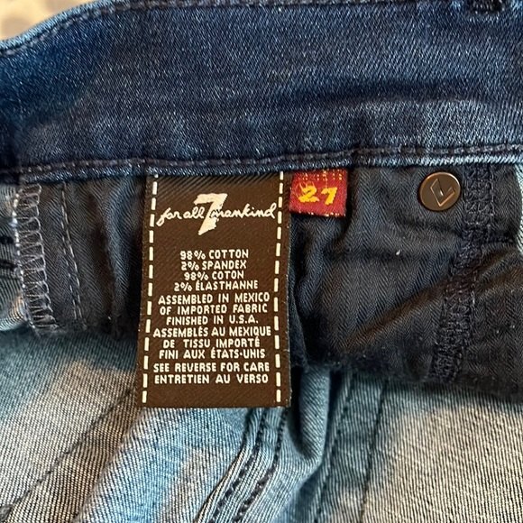 7 For All Mankind Gwenevere Ankle Zip Low Rise Skinny Jean-27 - Picture 6 of 12